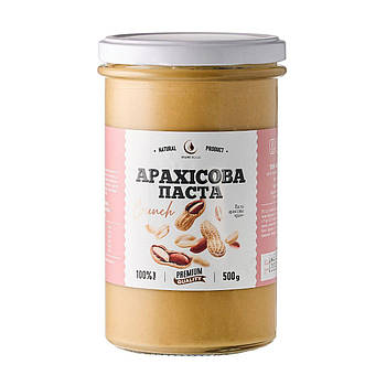 Арахісова паста кранч (хрумка), Organic Oils, 500 г