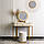 Туалетний столик ASHLEY ELITE Modern Beige Gold кремовий 76 x 100 x 40см + Табурет у комплекті, фото 3
