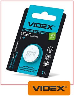 Батарейка літієва Videx CR2032 (1шт.) BLISTER CARD