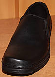 Чоловічі туфлі зі шкіри чорні від виробника модель АМТ100., фото 2