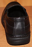 Чоловічі туфлі зі шкіри чорні від виробника модель АМТ100., фото 5