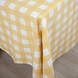 Скатертина Panama 180х220 см водовідштовхуюча Yellow Check, фото 4