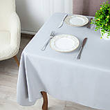 Скатертина "Aquastop" 150*220 см водовідштовхувальна Light Gray, фото 3