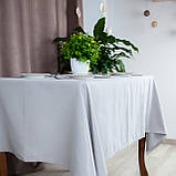 Скатертина "Aquastop" 150*220 см водовідштовхувальна Light Gray, фото 4