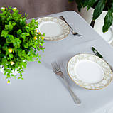 Скатертина "Aquastop" 150*220 см водовідштовхувальна Light Gray, фото 5