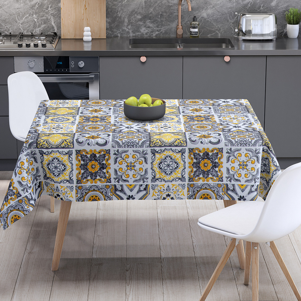 Скатертина Panama 180х220 см водовідштовхуюча Gray provence