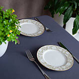 Скатертина "Aquastop" 150*220 см водовідштовхувальна Dark Gray, фото 5