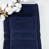 Рушник Tender Touch 70х140 см 500 г/м2 Dark Blue, фото 4