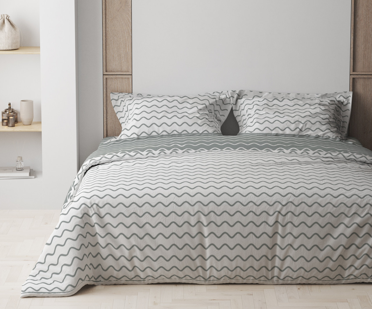Комплект постільної білизни ТЕП Happy Sleep Pearl Dream GREY 50x70 євро