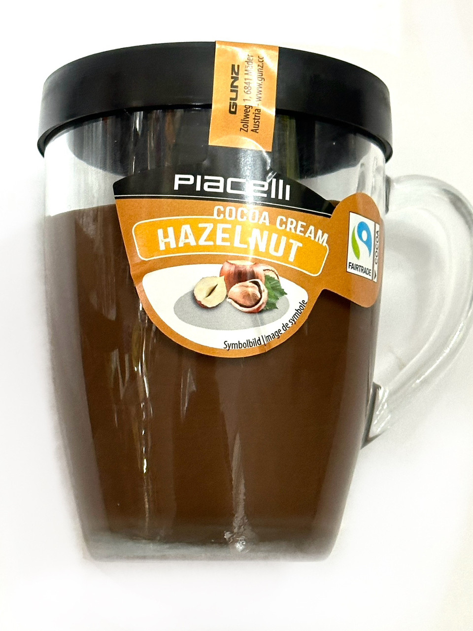 Шоколадна горіхова паста Piacelli Hazelnut Cacao Cream 300 г у чашці Австрія