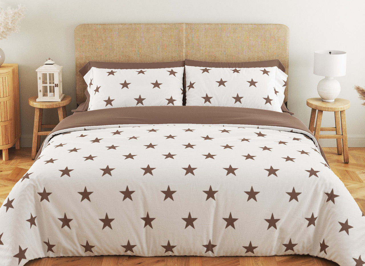 Комплект постільної білизни ТЕП Soft dreams Morning Star Cappuccino 70x70 євро, фото 1