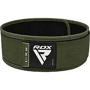 Пояс для важкої атлетики RDX RX1 Weight Lifting Belt Army Green XL, фото 2