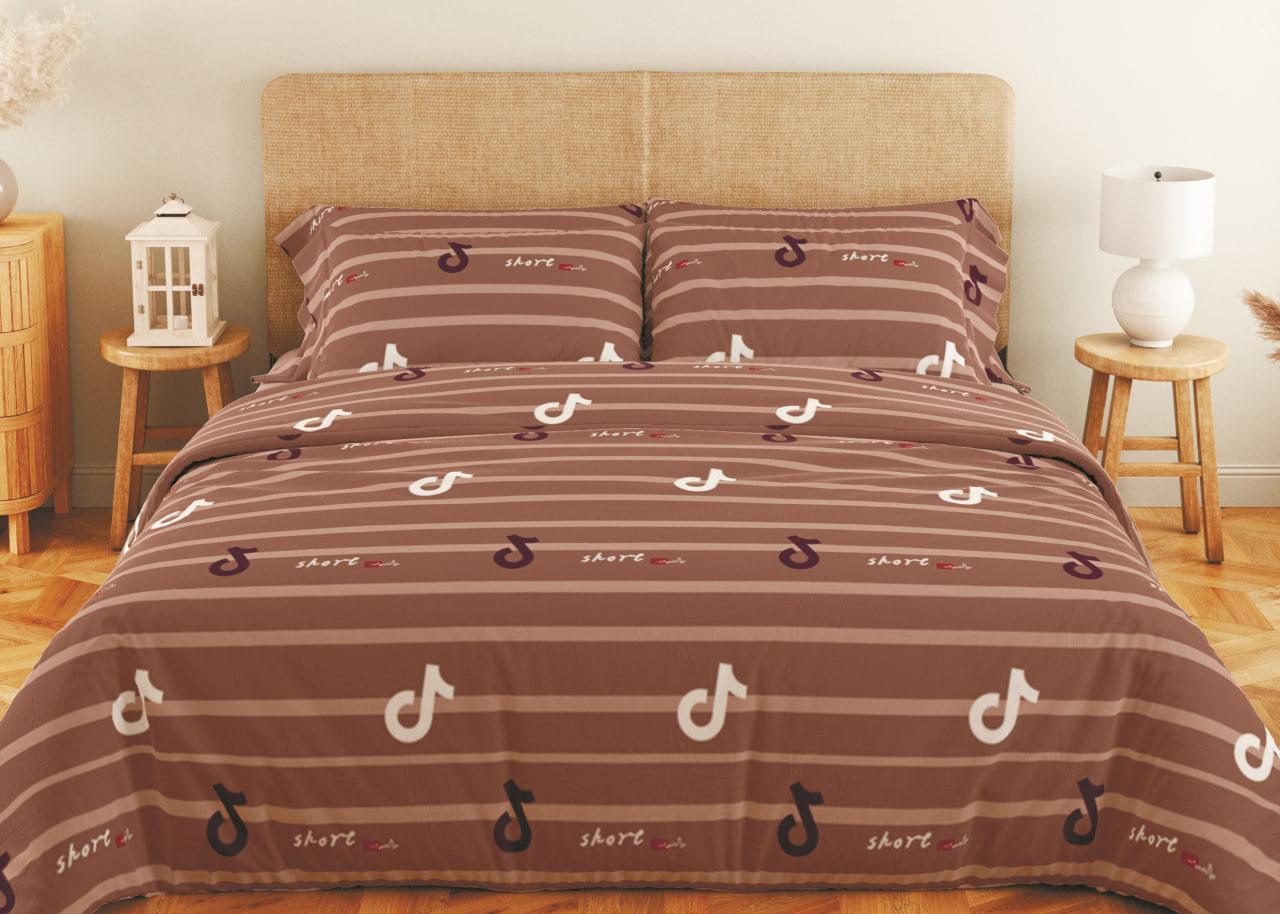 Комплект постільної білизни ТЕП Soft dreams Line Brown 70x70 двоспальний