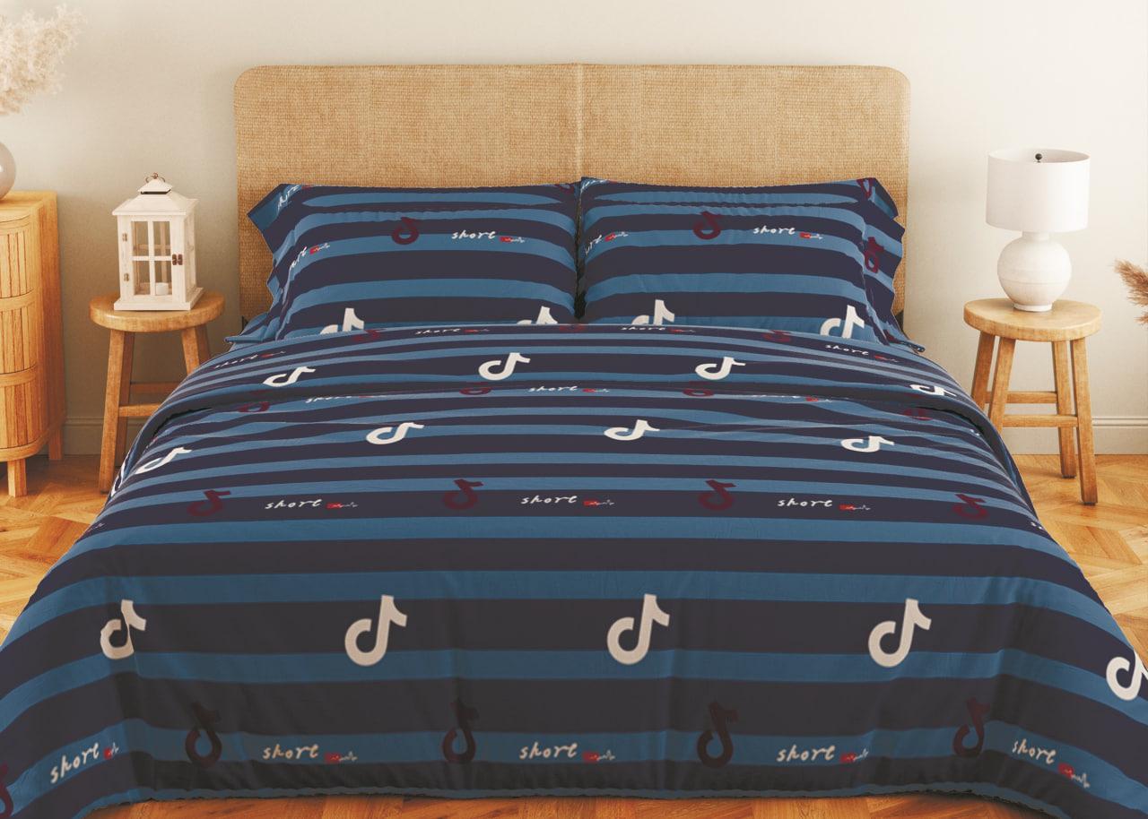 Комплект постільної білизни ТЕП Soft dreams Line Blue 70x70 двоспальний