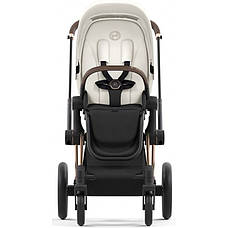 Cybex Priam 4.0 коляска 3 в 1 Off White шасі Rosegold, фото 6