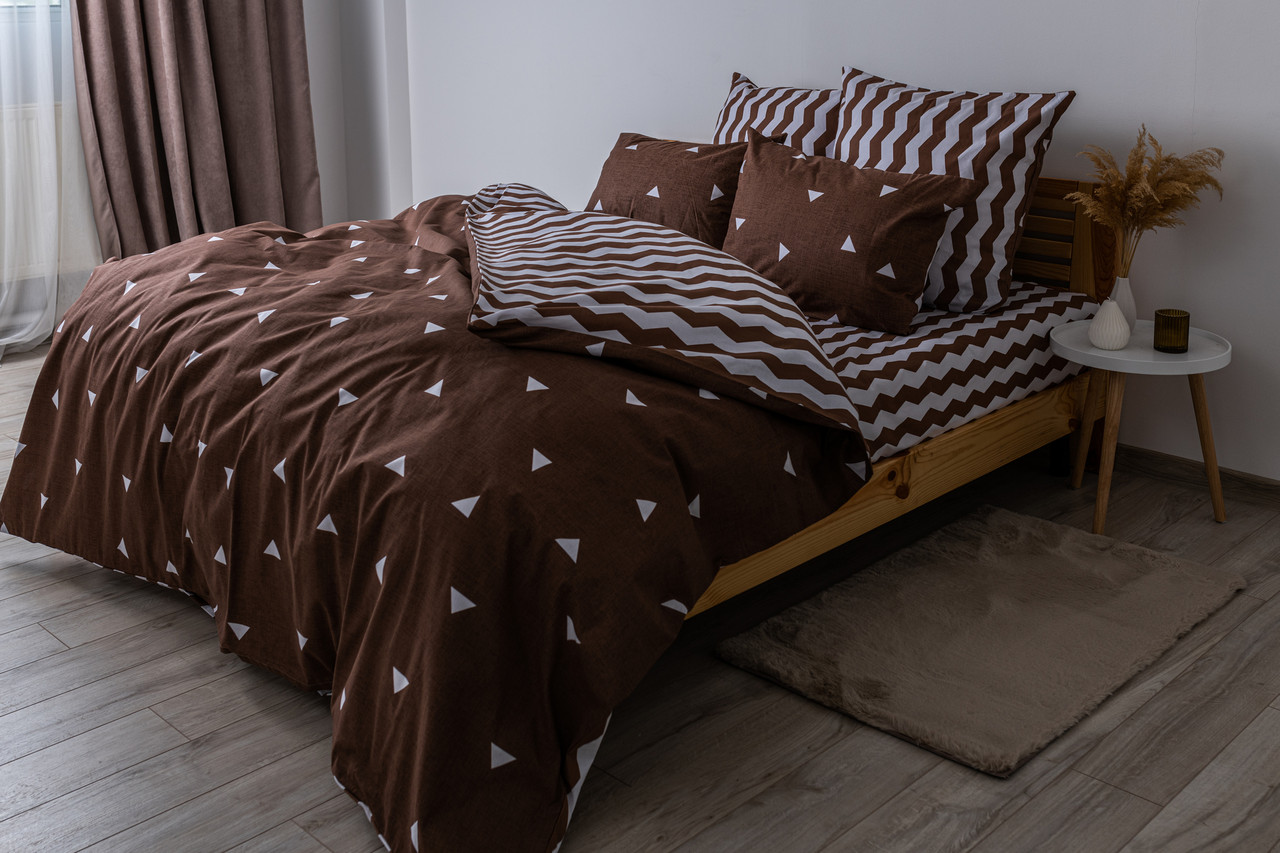 Комплект постільної білизни ТЕП Soft dreams Cappuccino Night 70x70 полуторний