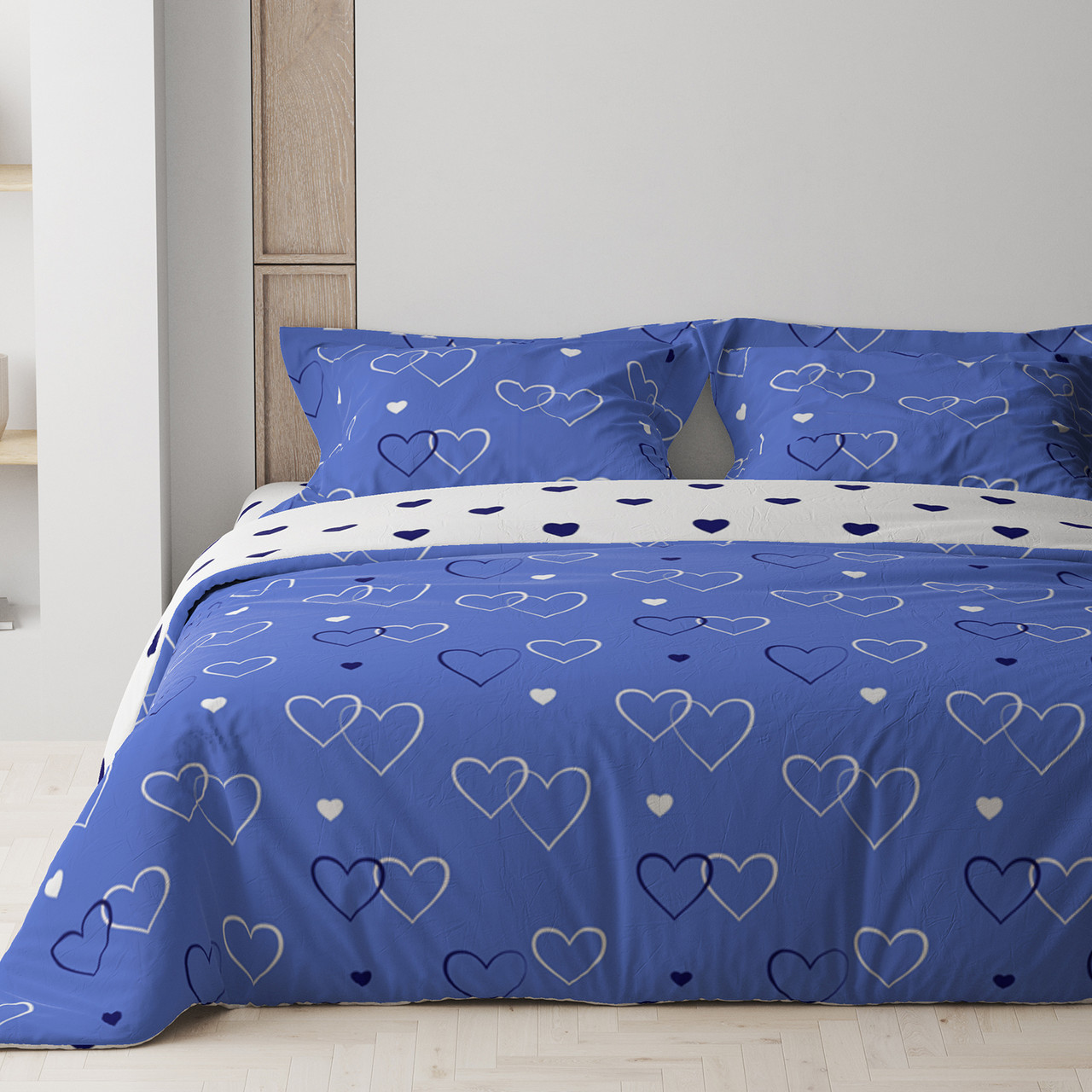 Комплект постільної білизни ТЕП NAVY BLUE LOVE 70x70 полуторний