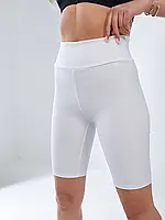 Велосипедки треки жіночі рубчик S 42/44 білі