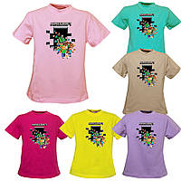 Стильна дитяча футболка для дівчинки МайнКрафт, 2-16 років