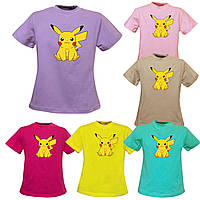 Стильна дитяча футболка для дівчинки Пікачу, 2-16 років