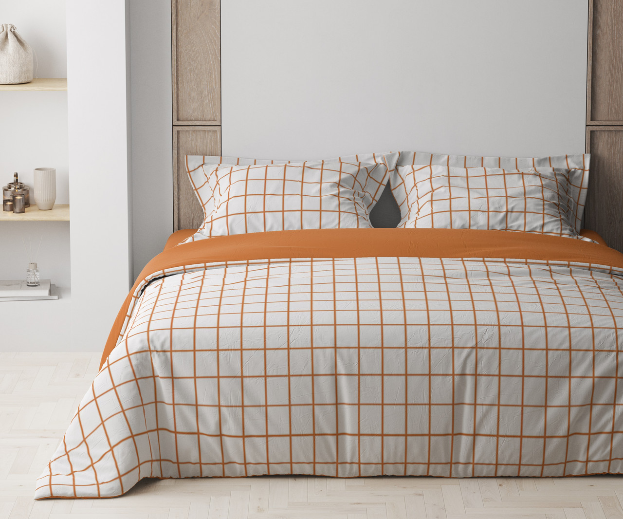 Комплект постільної білизни ТЕП TERRACOTTA Check 70x70 полуторний