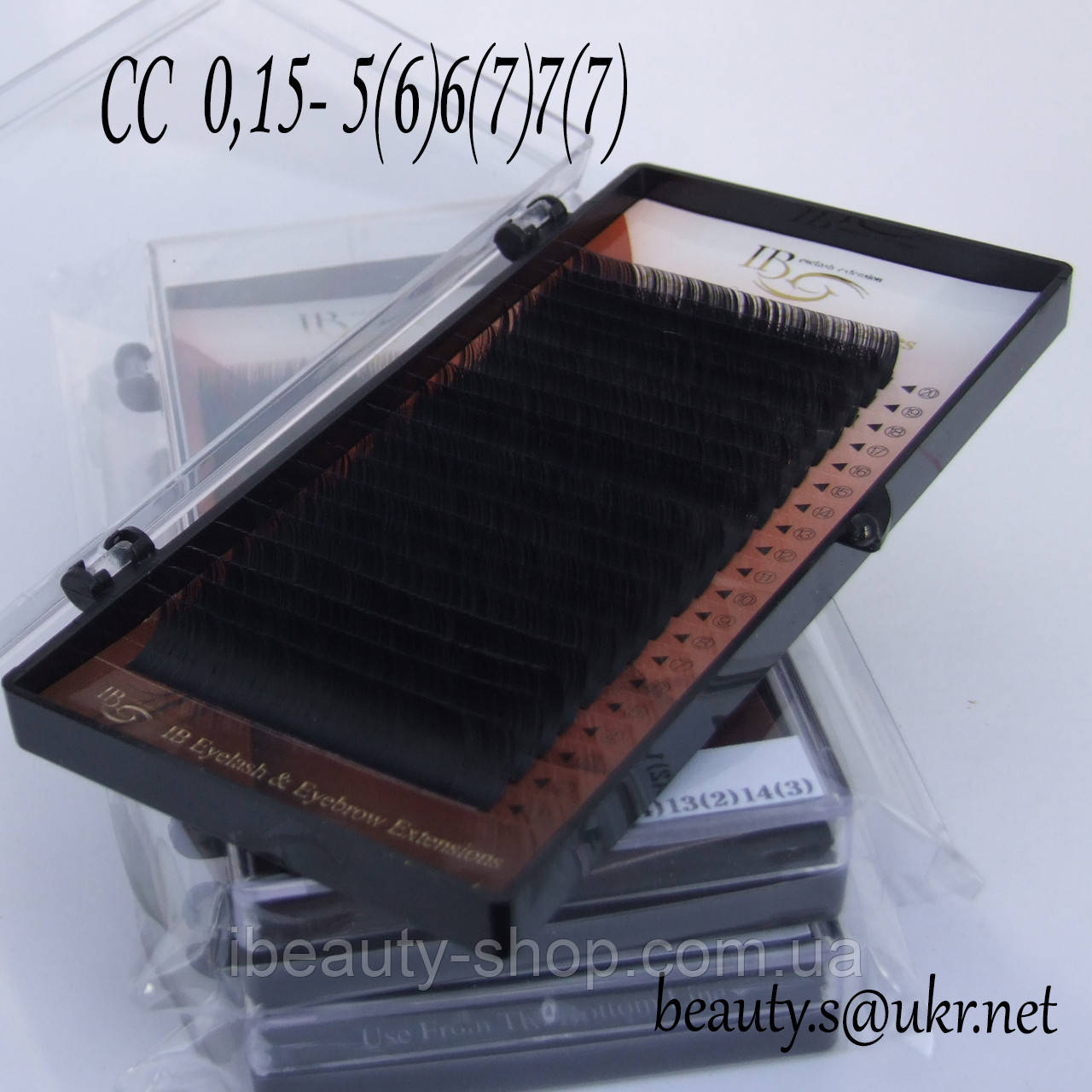 Вії I-Beauty mix CC 0,15 5-6-7 мм, фото 1