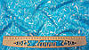 Тканина штапель колір блакитний "Квіткові контури", фото 5
