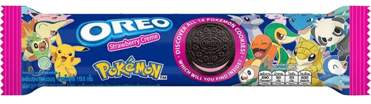 Печиво Oreo Pokemon Strawberry Sandwich Cookie 119.6г