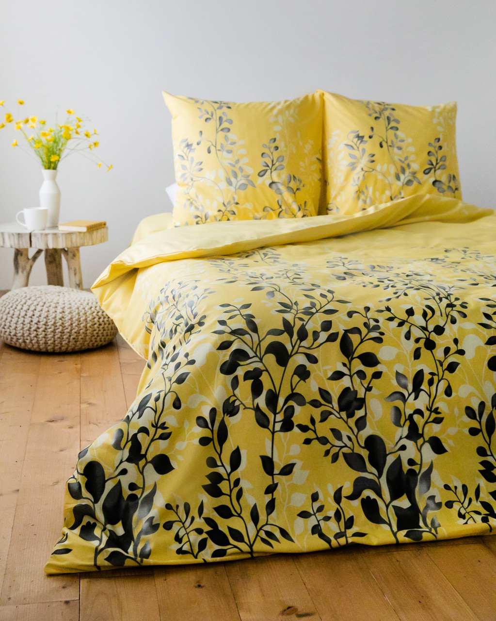 Комплект постільної білизни Everyday collection полуторний Black and Yellow