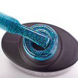 Гель-лак Glitter Colletion G020 (бірюзовий, мікроблиск) Komilfo, 8 мл, фото 2