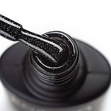 Гель-лак Glitter Colletion G023 (чорний, сріблястий мікроблиск) Komilfo, 8 мл, фото 2