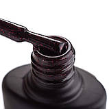 Гель-лак Glitter Colletion G024 (чорний з червоними блискітками) Komilfo, 8 мл, фото 2