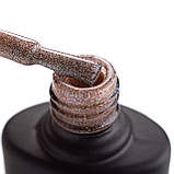 Гель-лак Glitter Colletion G025 (бежевий з голографічними блискітками) Komilfo, 8 мл, фото 2