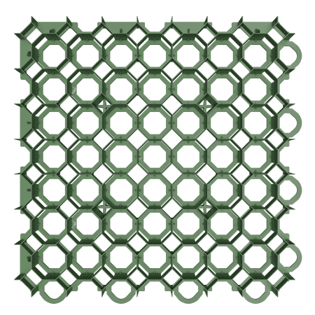 Газонна решітка Stella Green SG-3 G 473х473х50 мм (1м2 - 4,56 шт)