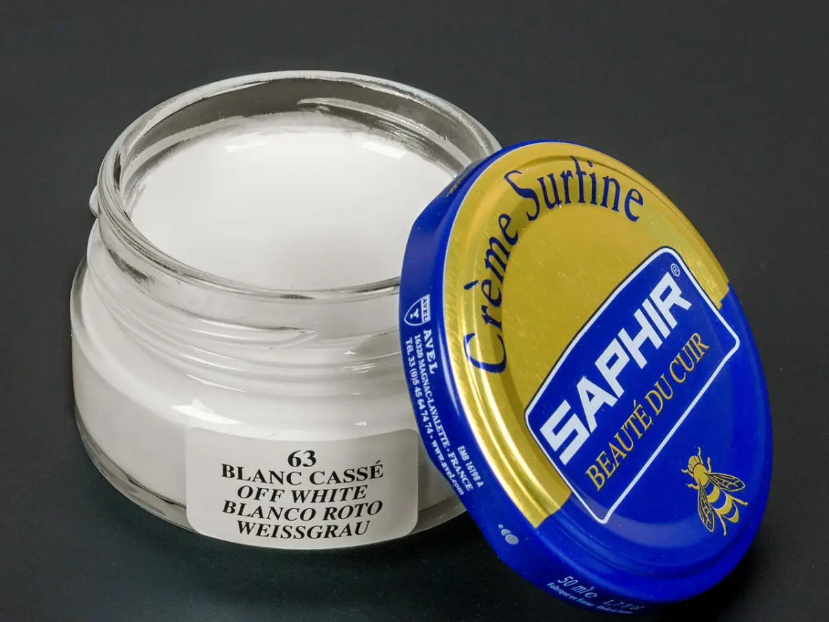 Зволожуючий крем для Взуття Saphir Creme Surfine брудно-білий