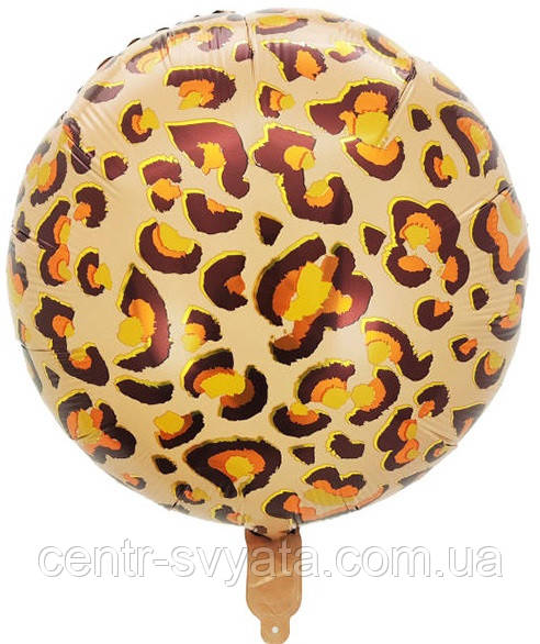 Фольгована кулька КНР 18"(45 см) Коло Леопард