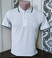 Підліткова футболка поло біла 152-176 см (12-16 років) вир.Туреччина гурт