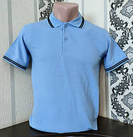 Дитяча футболка поло блакитна 122-146 см (7-11 років) вир.Туреччина гурт