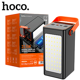 Потужний повербанк з яскравим світильником Hoco J107 Super 22.5 W 90000 mAh Power Bank Black
