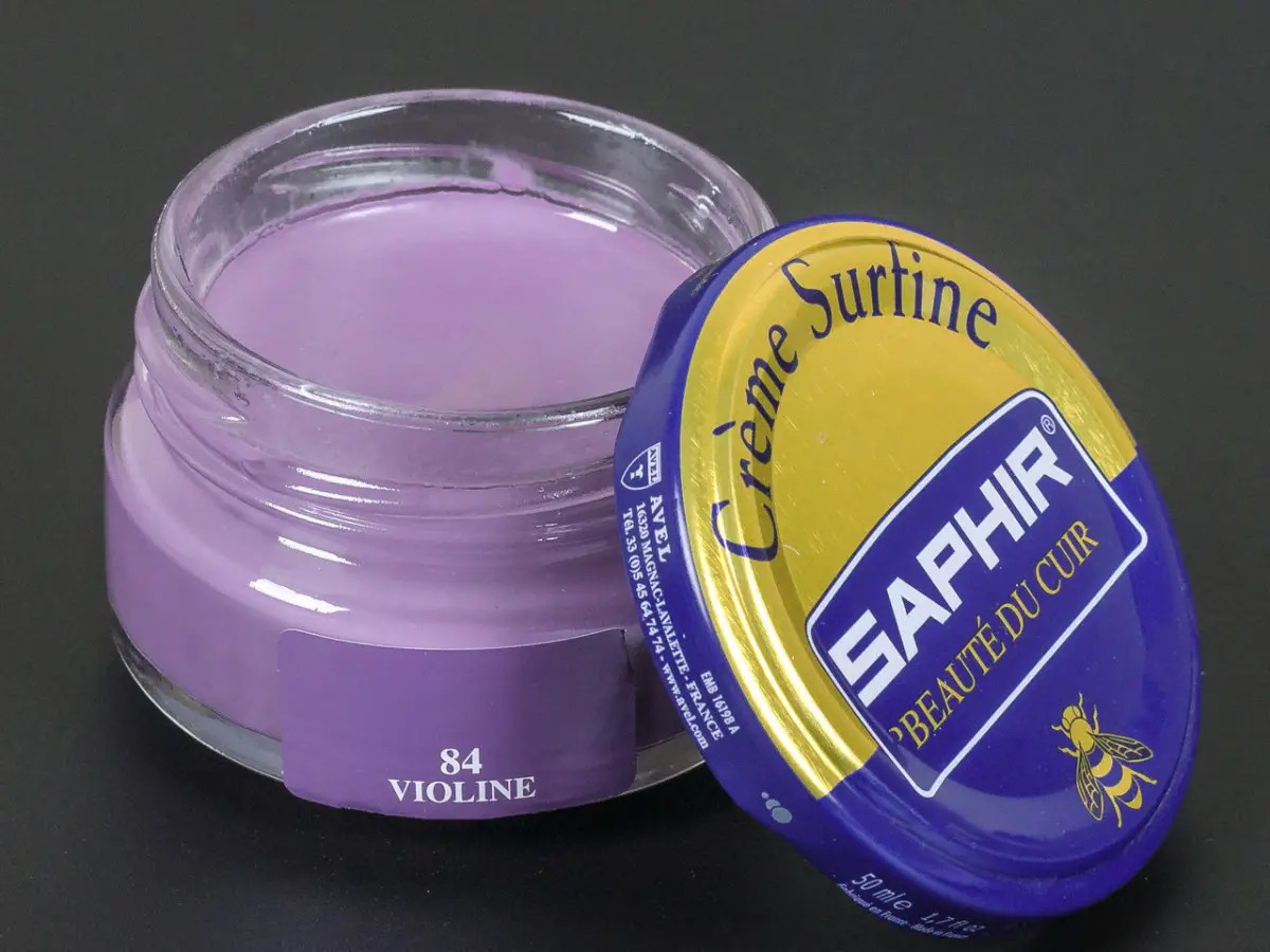 Зволожуючий крем для Взуття Saphir Creme Surfine ліловий