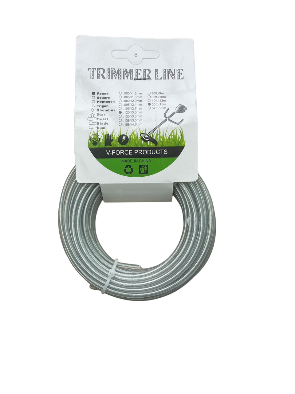 Косильна струна для тримера,кругла 3.0 мм 15 м з тросіком, фото 1