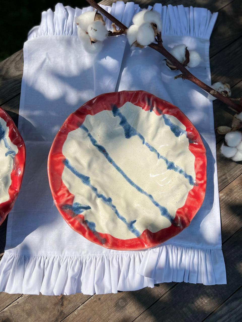 Тарілка Глибока Скеля 25 см Капучино Red Ексклюзив, фото 1