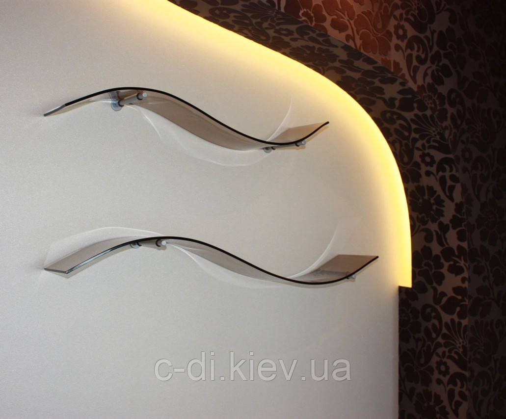 Скляні полиці гнуті криві, фото 1