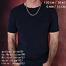 Масивний срібна цепочка якірного плетіння. Чоловічий ланцюжок срібло якір 50 см, фото 2