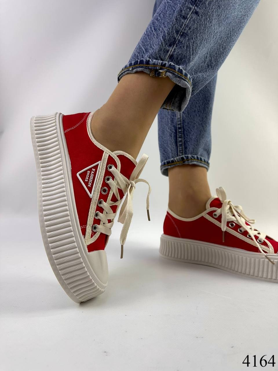 Кеди жіночі, червоні, фото 1