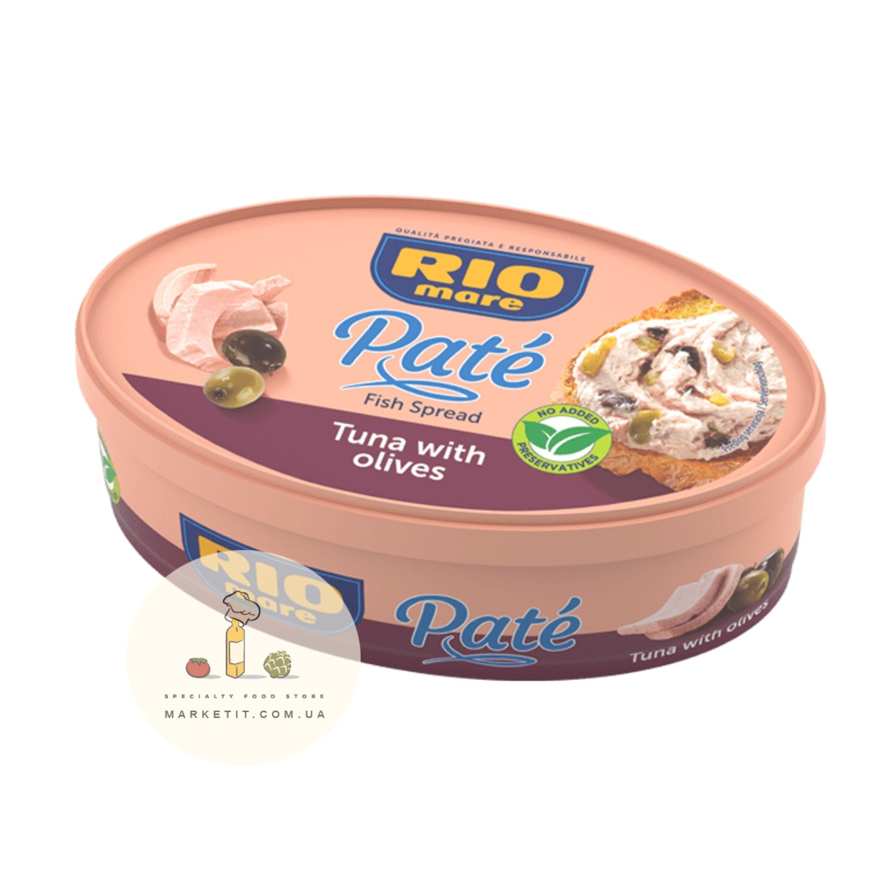 Паштет із тунця Rio Mare Pate con Olives, з мастилами 120 г.