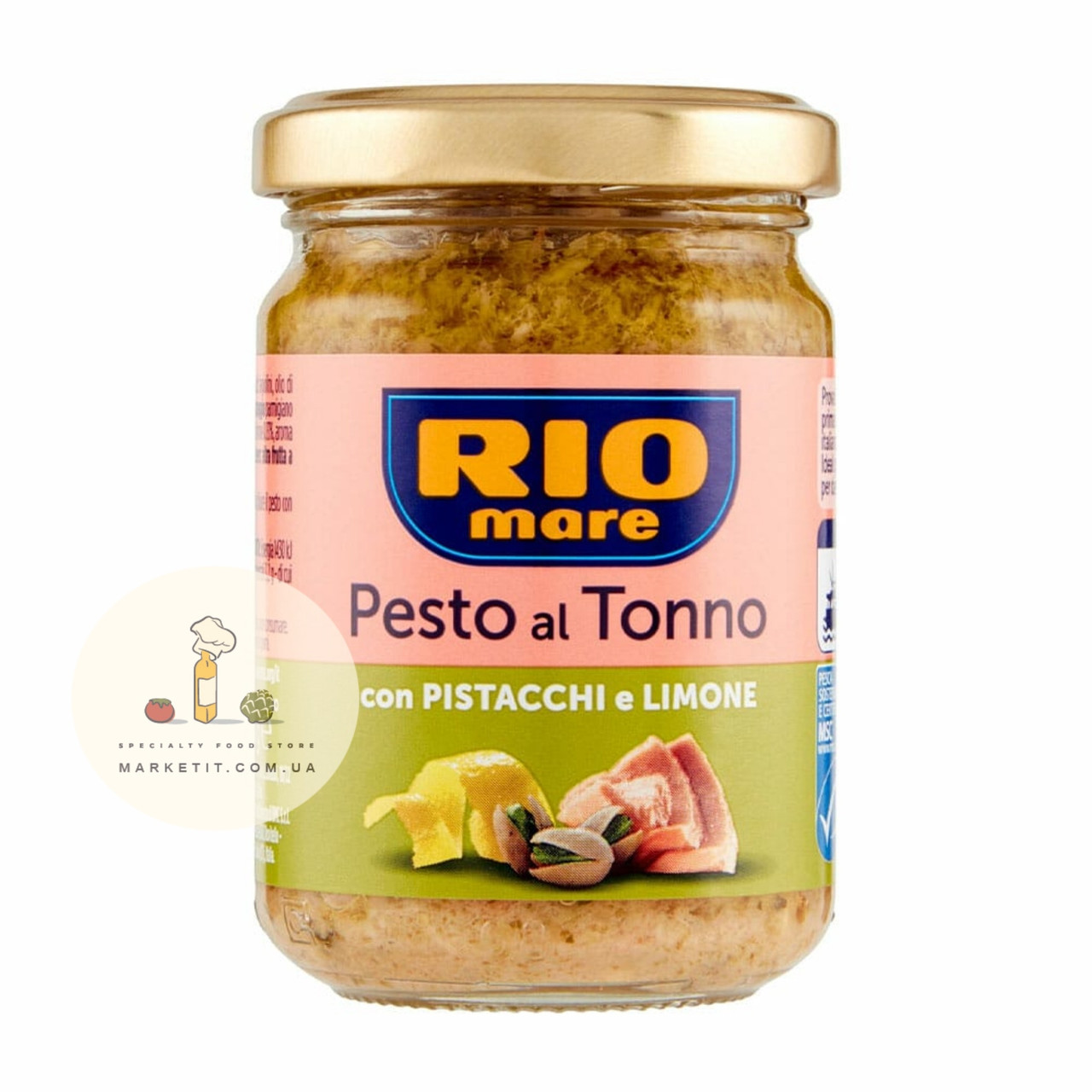 Соус песто з тунця Rio Mare Pesto al Tonno, з фісташками та лимоном 190 г., фото 1