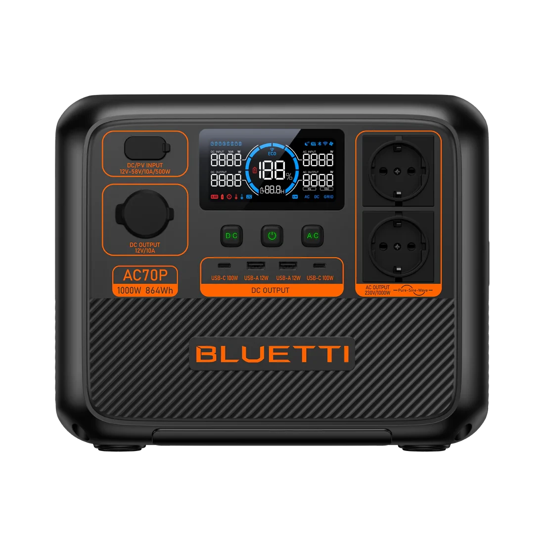 BLUETTI AC 70P портативна зарядна станція