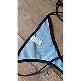 Купальник бікіні роздільний із м'якою чашкою на зав'язках XS-S чорний, фото 7