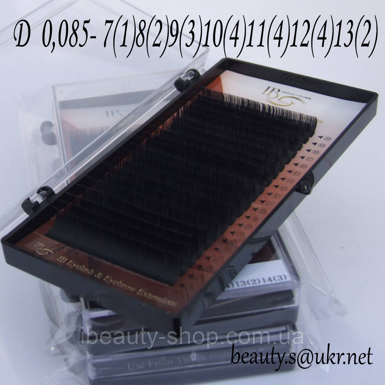 Вії I-Beauty mix D 0,085 7-13 мм, фото 1